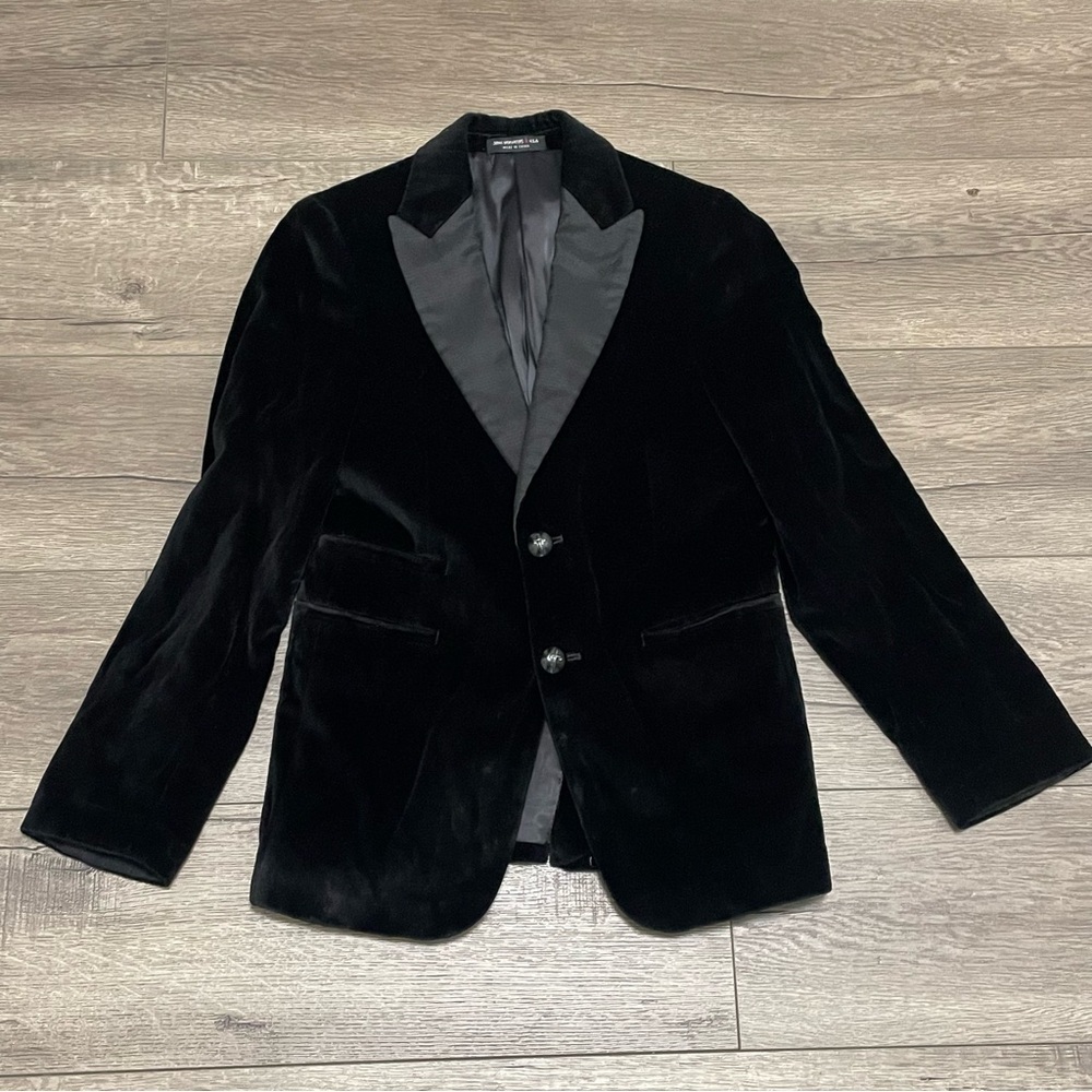 John Varvatos Boys Blazer Black Velvet Sport Coat Jacket Sz 10
